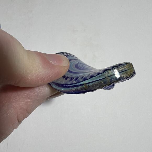 Blue Moon Beads Bead Bazaar Heart Necklace Pendant Murano Style Hand Blown Glass - Picture 5 of 7